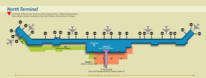 North Terminal Gates Map